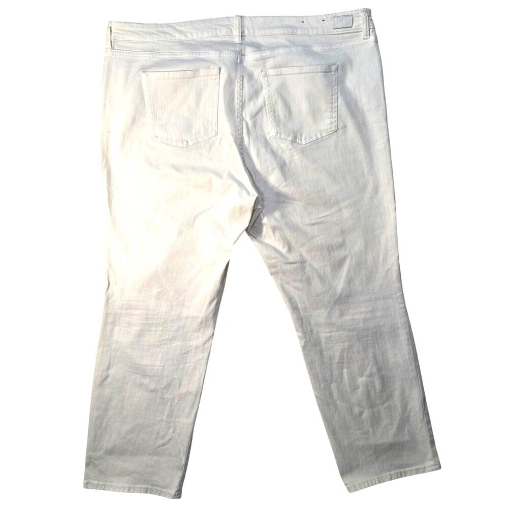 Lauren Ralph Lauren White Mid Rise Straight Leg Jeans Women's Plus Size 18W - Picture 3 of 7